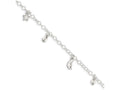 FJC Finejewelers Sterling Silver Polished Sun, Moon and Stars With 1in Ext. Anklet