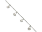 FJC Finejewelers Sterling Silver Polished Sea Shell Anklet