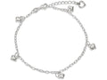 FJC Finejewelers Sterling Silver Polished Puffed Heart Anklet