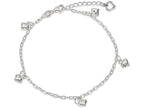 FJC Finejewelers Sterling Silver Polished Puffed Heart Anklet