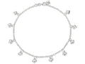 FJC Finejewelers Sterling Silver Polished Puffed Heart Anklet
