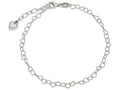 FJC Finejewelers Sterling Silver Polished Puffed Heart With 1in Ext. Anklet