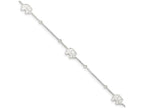 FJC Finejewelers Sterling Silver Polished Elephant With 2in Ext. Anklet