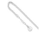 FJC Finejewelers Sterling Silver Polished Four Leaf Clover With 1 inch Ext. Anklet