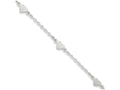 FJC Finejewelers Sterling Silver 9 Polished Heart With 1in Ext. Anklet