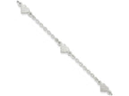 FJC Finejewelers Sterling Silver 9 Polished Heart With 1in Ext. Anklet