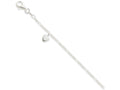 FJC Finejewelers Sterling Silver 10inch Polished Dangling Hearts On Figaro Anklet