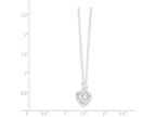 FJC Finejewelers Sterling Silver Polished Puffed Heart Necklace