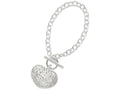 FJC Finejewelers Sterling Silver Puffed Heart Toggle Bracelet
