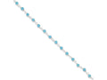 FJC Finejewelers Sterling Silver Blue Stone Polished Bracelet