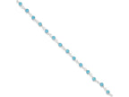 FJC Finejewelers Sterling Silver Blue Stone Polished Bracelet