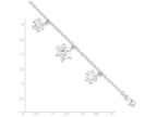 FJC Finejewelers Sterling Silver bright-cut Snowflake Bracelet