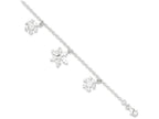 FJC Finejewelers Sterling Silver bright-cut Snowflake Bracelet