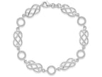 FJC Finejewelers Sterling Silver Pretzel and Circle Bracelet
