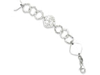 FJC Finejewelers Sterling Silver Polished and Textured Fancy Link Bracelet