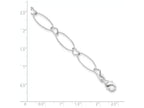 FJC Finejewelers Sterling Silver Oval Link W/hearts Bracelet