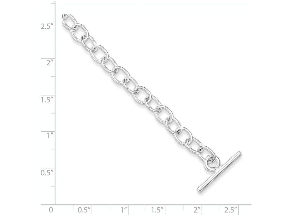 FJC Finejewelers Sterling Silver Polished Fancy Link Toggle Bracelet