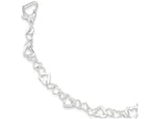 FJC Finejewelers Sterling Silver Linked Heart Bracelet