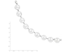 FJC Finejewelers Sterling Silver 7.25in Peace Symbol Bracelet