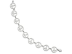 FJC Finejewelers Sterling Silver 7.25in Peace Symbol Bracelet