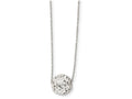 FJC Finejewelers Sterling Silver White Stellux Crystal 10mm Pendant Necklace