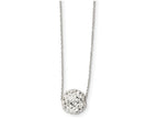 FJC Finejewelers Sterling Silver White Stellux Crystal 10mm Pendant Necklace