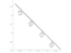 FJC Finejewelers Sterling Silver 9 Polished Heart W/ 1in Ext. Anklet