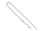 FJC Finejewelers Sterling Silver Polished Rolo Chain W/ 1in Ext. Anklet