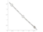 FJC Finejewelers Sterling Silver Polished Swirl Disc W/ 1in Ext. Anklet