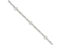 FJC Finejewelers Sterling Silver Polished Swirl Disc W/ 1in Ext. Anklet