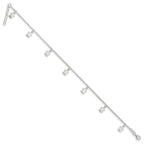 FJC Finejewelers Sterling Silver Polished Turtle W/ 1in Ext. Anklet