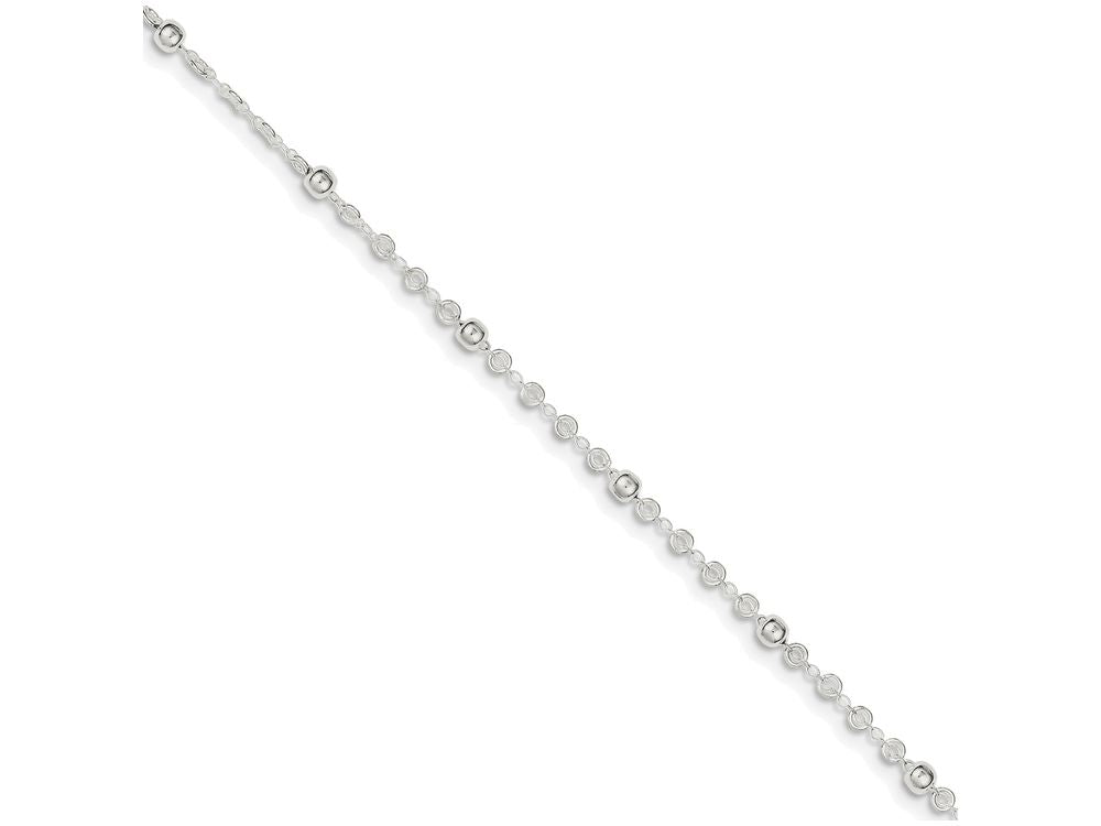 FJC Finejewelers Sterling Silver W/ 1in Ext. Anklet
