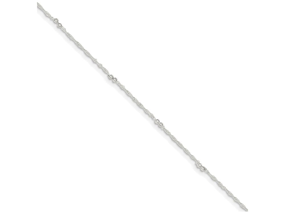 FJC Finejewelers Sterling Silver W/ 1in Ext. Anklet
