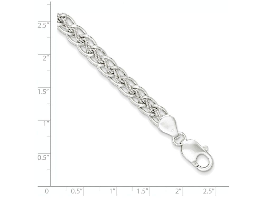 FJC Finejewelers Sterling Silver Polished And Textured Fancy Bracelet