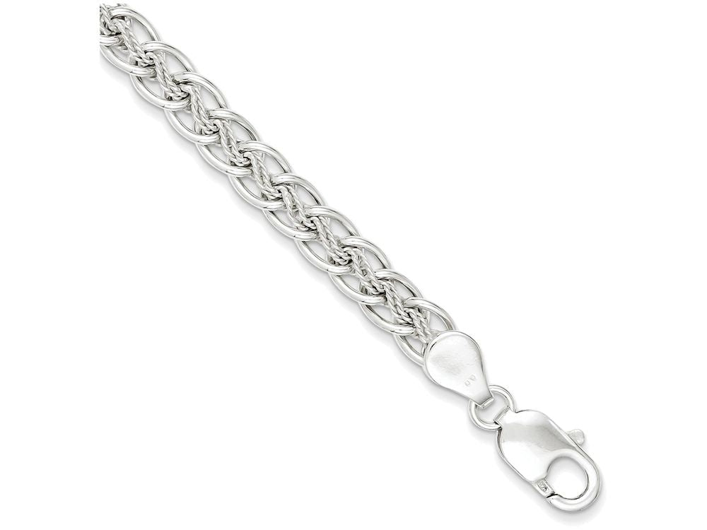 FJC Finejewelers Sterling Silver Polished And Textured Fancy Bracelet