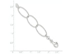 FJC Finejewelers Sterling Silver Polished And Textured Oval Link Bracelet