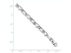 FJC Finejewelers Sterling Silver Rhodium Polished Hearts And Squares Bracelet