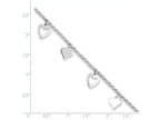FJC Finejewelers Sterling Silver Polished Heart Bracelet