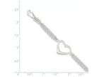 FJC Finejewelers Sterling Silver Heart Bracelet