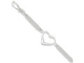 FJC Finejewelers Sterling Silver Heart Bracelet