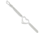 FJC Finejewelers Sterling Silver Heart Bracelet