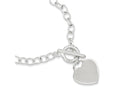FJC Finejewelers Sterling Silver Oval Link Heart Bracelet