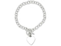 FJC Finejewelers Sterling Silver Polished Heart Charm Bracelet