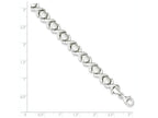 FJC Finejewelers Sterling Silver Polished And Satin X And O Bracelet