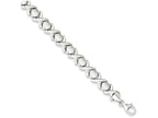 FJC Finejewelers Sterling Silver Polished And Satin X And O Bracelet