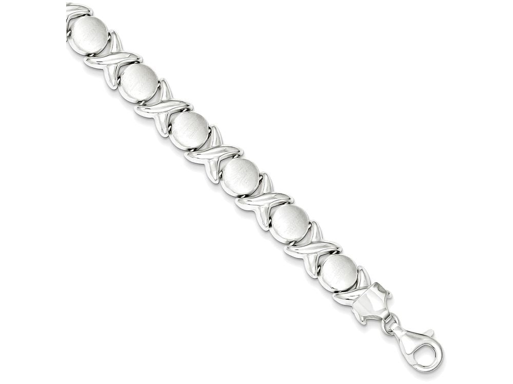 FJC Finejewelers Sterling Silver Polished And Satin X And O Bracelet