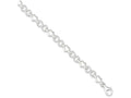 FJC Finejewelers Sterling Silver Polished And Brushed Hearts And Circles Bracelet