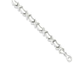 FJC Finejewelers Sterling Silver Polished And Satin X And Hearts Bracelet