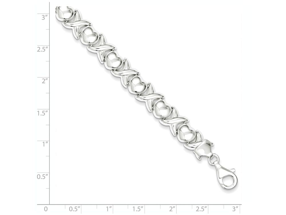 FJC Finejewelers Sterling Silver Polished X And O Bracelet