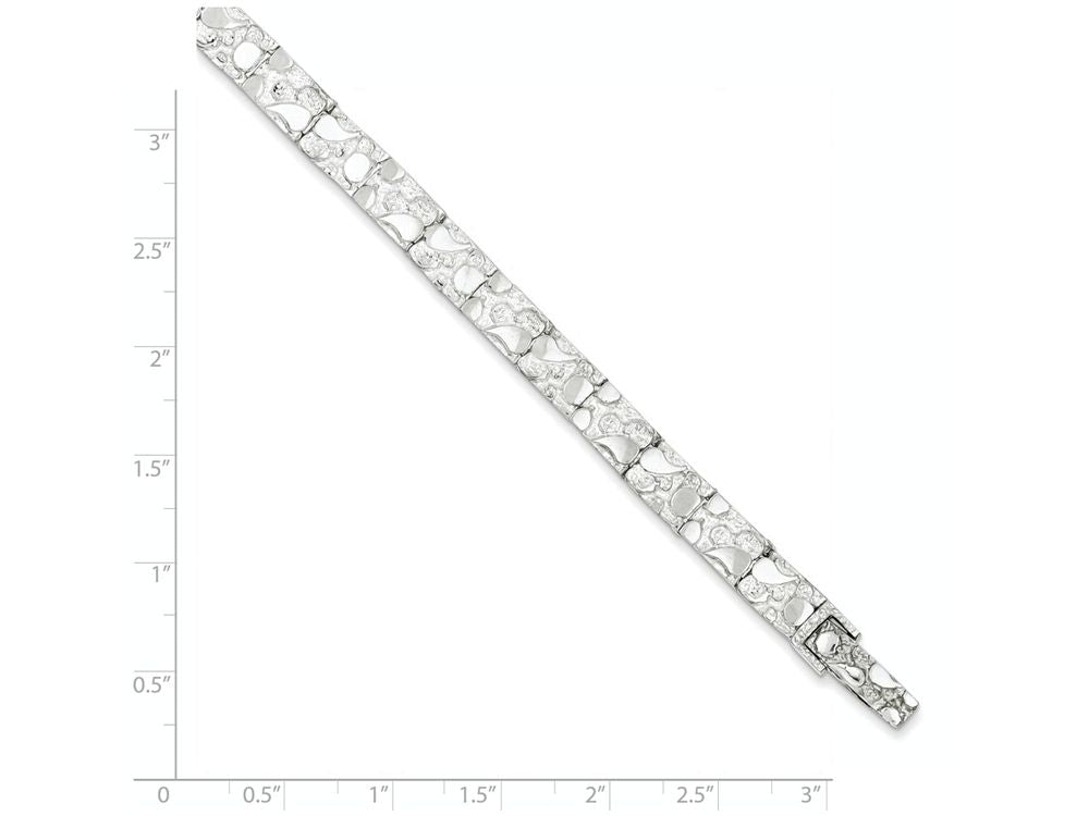 FJC Finejewelers Sterling Silver Nugget Bracelet 8 inch